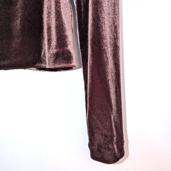 Guess by Marciano | Aurore Deep Purple Velvet Bustier Blouse Top | Size Medium - Picture 8 of 16